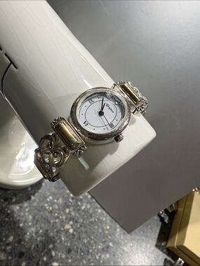 Brighton Champagne Silver and Gold Two-Tone Bracelet Watch leather